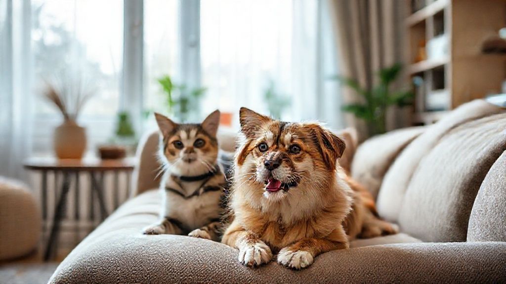 Removing pet hair from sofa, carpet and clothes