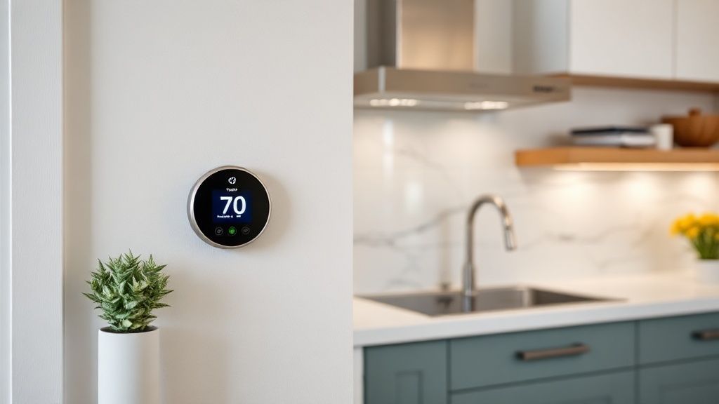 Install a connected thermostat to control your heating remotely