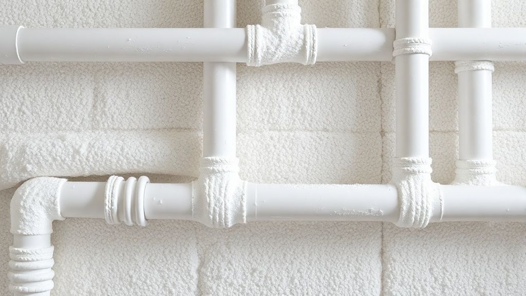 Insulate your hot water pipes (insulating) to save money