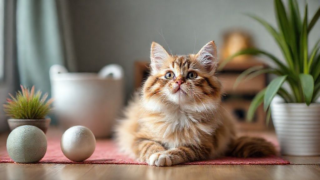 Making cat toys with recycled materials (rolls, cardboard)