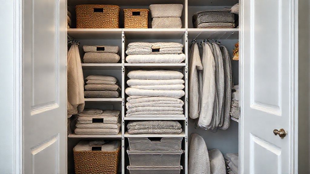 Organizing your closet to save space (folding, storage)